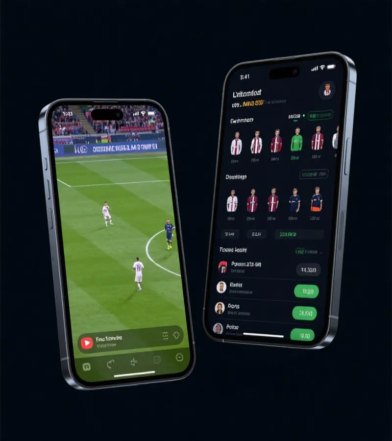 意甲足球直播App界面展示